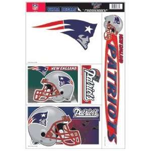  New England Patriots Static Cling Decal Sheet Sports 