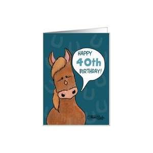  40th Birthday  Talking Horse Card: Toys & Games