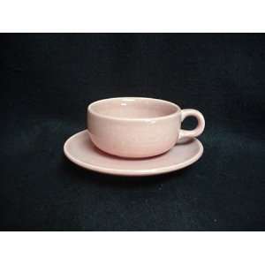  STEUBENVILLE CUP/SAUCER AMERICAN MODERN CORAL Everything 