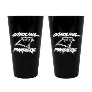 Carolina Panthers Lusterware Pint Glass   Set of 2