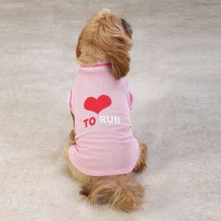 Casual Canine Love To Run Jersey Dog Apparel XS, S, M  