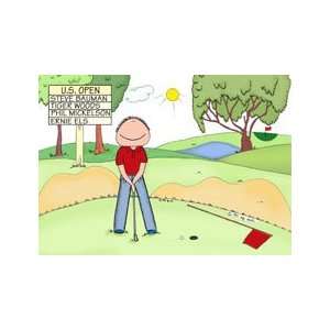  Personalized Golfer Cartoon Picture Gift