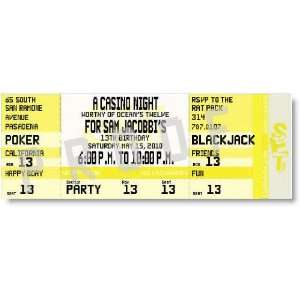  Yellow Casino Night Ticket Invitations: Health & Personal 