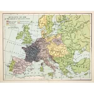   Napoleonic State France   Relief Line block Map
