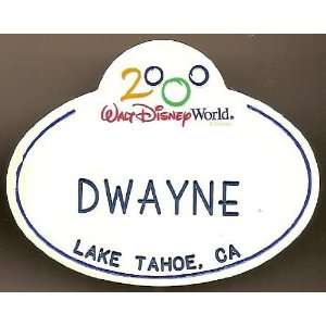    Walt Disney World Dwayne Cast Member name Tag 