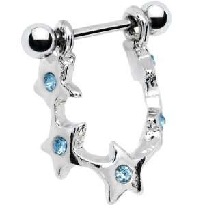  Aqua Gem Gazing Star Cartilage Earring Jewelry