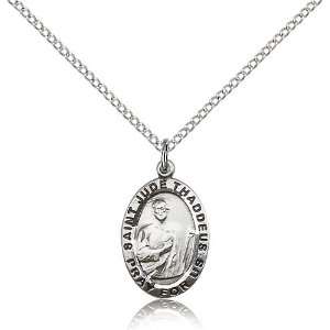  Sterling Silver St. Patron Saint Jude Pendant Stainless 