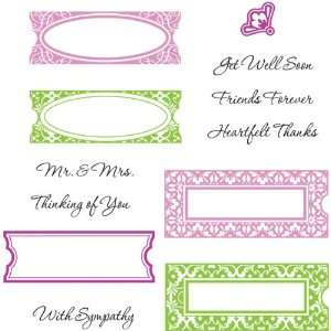  JustRite Stampers Cling Stamps   Fancy Tags Everything 