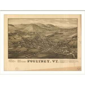  Historic Poultney, Vermont, c. 1886 (L) Panoramic Map 