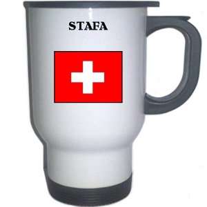  Switzerland   STAFA White Stainless Steel Mug 