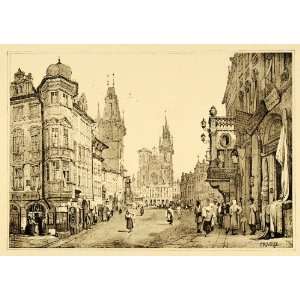  1915 Print Samuel Prout Art Prague Czech Republic 