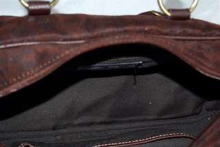 Caribbean Joe Chocolate Brown Suede Leather Handbag  