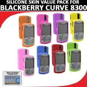  Silicone Skin 8 pc. Value Pack for your Blackberry Curve 