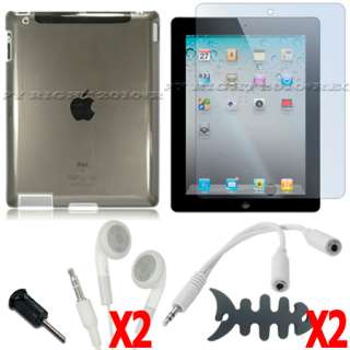 ACCESSORY FOR APPLE IPAD 2 CLEAR SMOKE HARD BACK CASE COVER SCREEN 