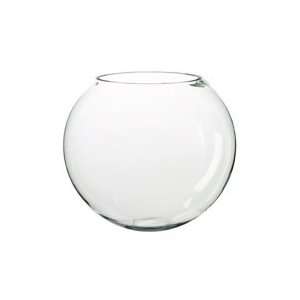  19Dx18H Round Shaped Glass Vase Clear
