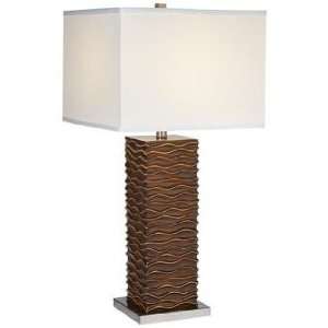    Lite Source Keani Ripple Column Table Lamp: Home Improvement