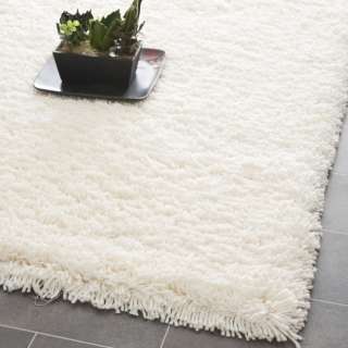 Hand woven Shag Honey White Carpet Rug 6 x 6 Square  