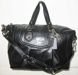 Coach Audrey Madison Black Leather Satchel Handbag Bag Purse 14316 EUC 