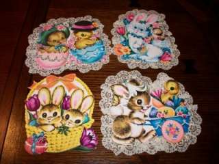 Vintage Carrington Easter Decorations``Bunnies/Chicks  