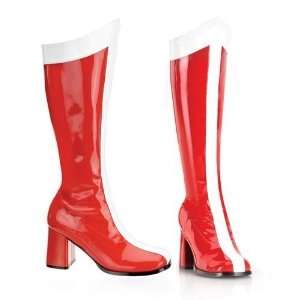  GOGO 305, 3 Block Heel Wonder Woman Boots with Side Zip 