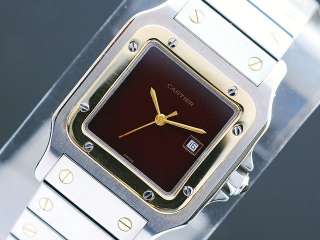 Cartier Santos 18K Gold & S/S Automatic Mens Watch  