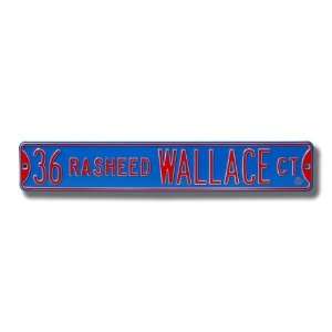 DETROIT PISTONS 36 RASHEED WALLACE CT Authentic METAL STREET SIGN (6 
