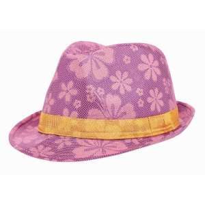  Luau Hibiscus Fedora Hat Party Supplies (Pink) Toys 