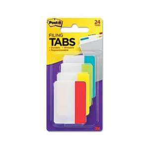   File Tabs, 2 x 1 1/2, Red, Yellow, Green, Blue, 24/PK: Home & Kitchen