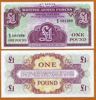 Great Britain, 1 pound, Armed Forces, ND (1962), UNC  