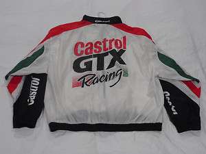 VTG Castrol GTX Drag Racing Lightweight Windbreaker Jacket Mens XL 