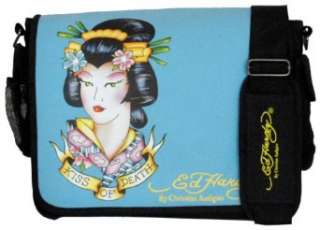  Ed Hardy Leo Geisha Messenger Bag   Royal Blue In Color Clothing