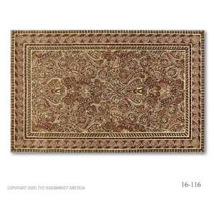    Cashmere Spice Red 3.6X5.6 Wool Petite Hook Rug: Home & Kitchen