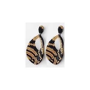  Zebra Rhinestone Abstract Acrylic Earrings Jewelry