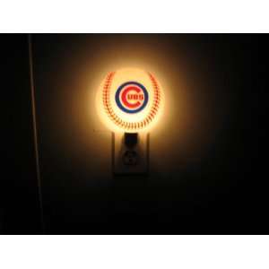    Officially Licensed MLB Chicago Cubs Night Light: Home & Kitchen