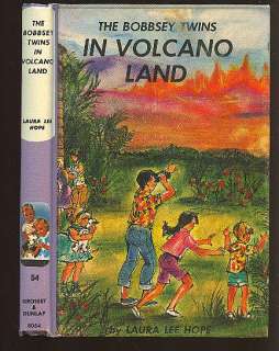 The pictorial boards feature a colorful illustration of Volcano Land 