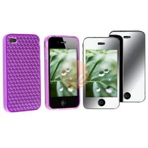   TPU Skin Case + Mirror LCD cover Compatible With iPhone 4 Electronics
