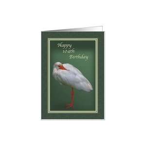  Birthday, 104th, White Ibis Bird Card Toys & Games