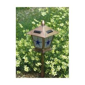    Dallas Cowboys 20 Stained Glass Solar Lantern: Sports & Outdoors