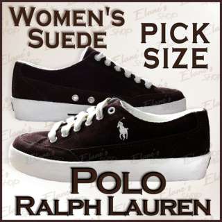 POLO Ralph Lauren BROWN Suede Sneaker Shoe Women PickSz  