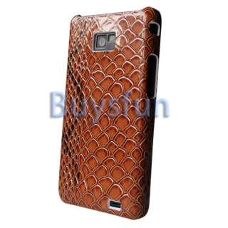 Brown Snake skin style Hard Cover Case for Samsung Galaxy S2 i9100 