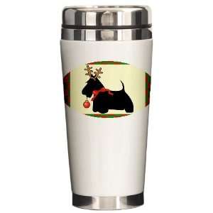  Scottie Dog Christmas Dog Ceramic Travel Mug by CafePress 