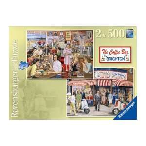  The Coffee Bar Brighton 2 x 500 Piece Puzzles Toys & Games