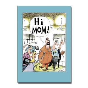  Hi Mom   Scandalous Cartoon Mothers Day Greeting Card 