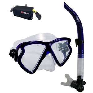  Snorkeling Scuba Diving Mask Snorkel Gear Padded Bag Set 