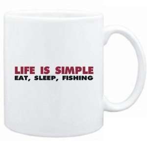  New  Life Is Simple . Eat, Sleep, Fishing  Mug Sports 