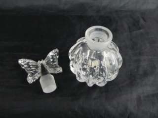 Charming Perfume Bottle Glass with Butterfly Topper  