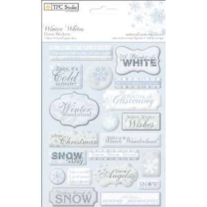  Winter Whites Dome Stickers and Glitter