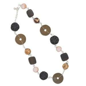   With Black Cinnabar, Wood, Shell And Genuine Coin Pieces: Jewelry
