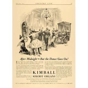 1927 Ad Kimball Soloist Organ Piano G. Taucke Dancing   Original Print 