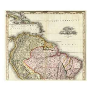  South America and West Indies, c.1823 Giclee Poster Print 